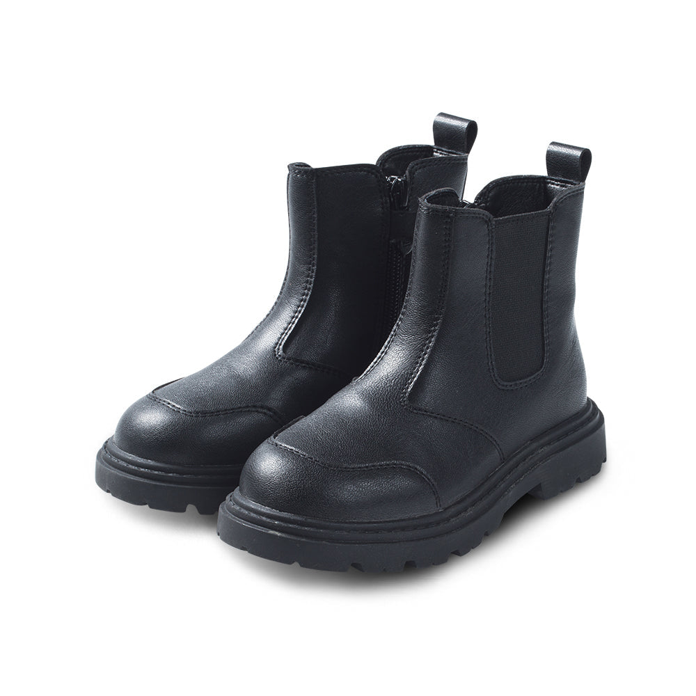 Warm Wrap Non-Slip Black Chelsea Boots-1