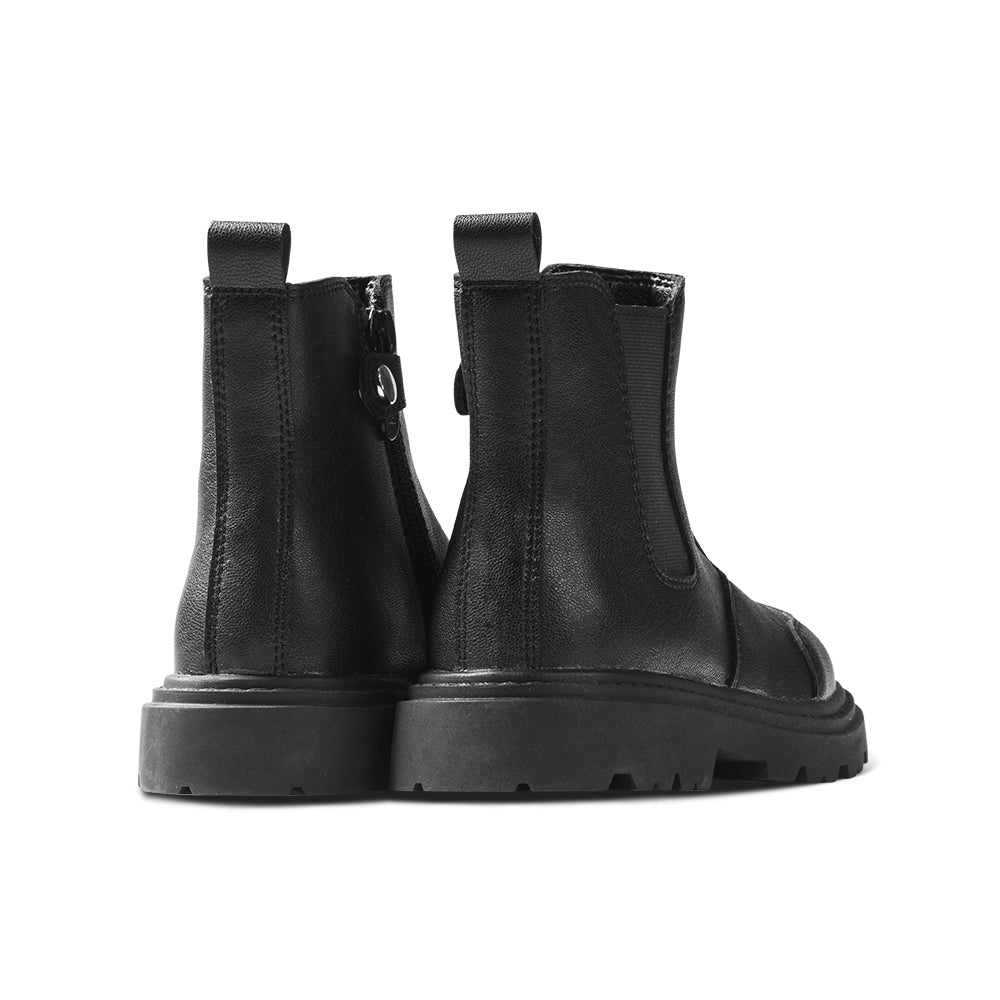 Warm Wrap Non-Slip Black Chelsea Boots-3