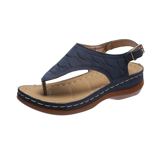 Sandalias de piel con hebilla lateral