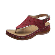 Sandalias de piel con hebilla lateral
