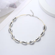 Korean Style Simple Rose Gold Shell Clavicle Chain Hand-knitted Accessory