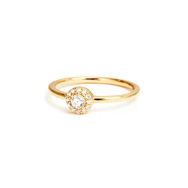 Moissanite Ring 18K Gold