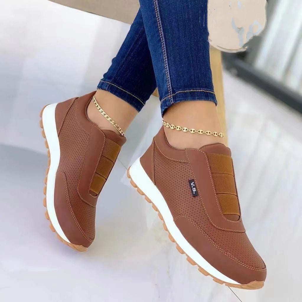 Zapatillas clásicas de cuero estilo casual