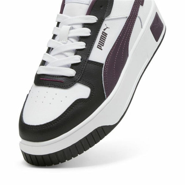 Women's casual trainers Puma Carina Street White Navy Blue-5