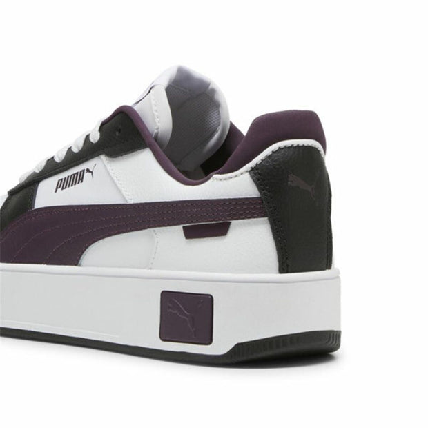 Women's casual trainers Puma Carina Street White Navy Blue-4