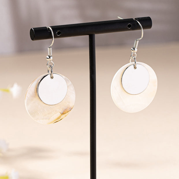 Golden Shell Drop Earrings