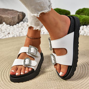 GlamTwist Crystal Buckle Slides