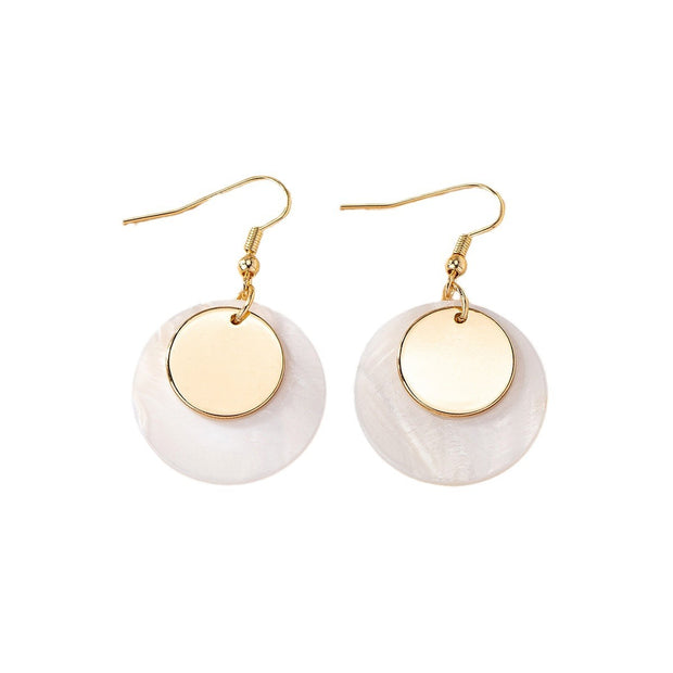 Golden Shell Drop Earrings