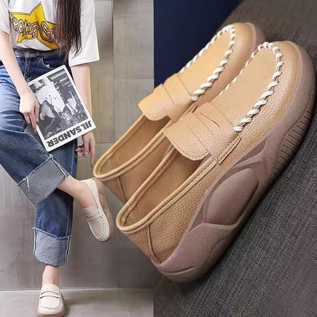 Cushioned Insole Leather Moccasins