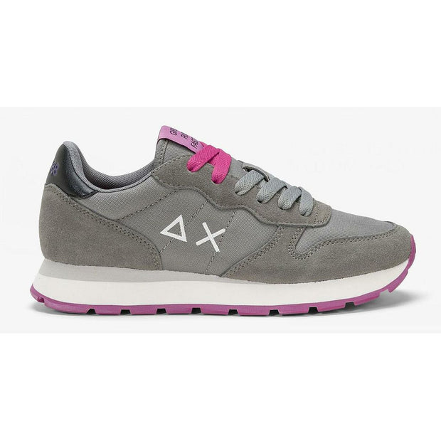 Women's casual trainers SUN68 ALLY SOLID NYLON Z44201 Grey-3