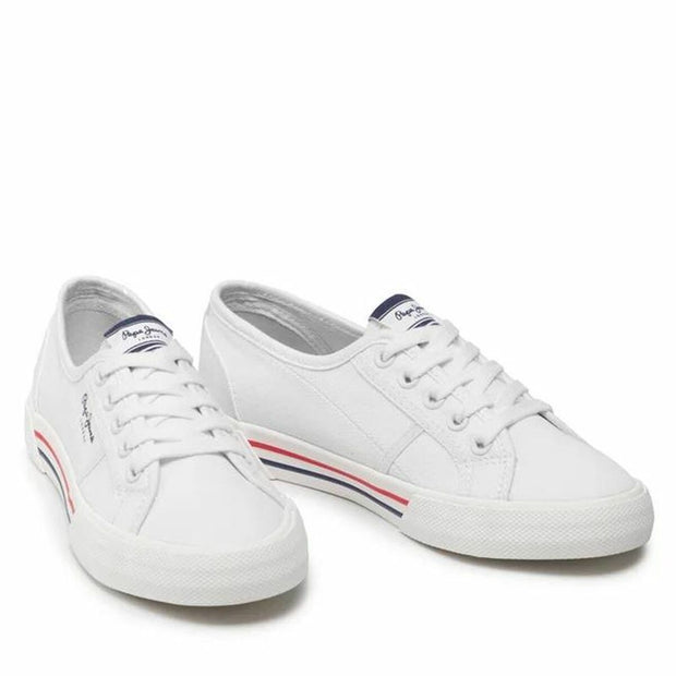 Sports Trainers for Women Pepe Jeans Brady Basic White-3