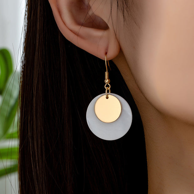 Golden Shell Drop Earrings