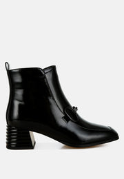 Algol Textured Block Heel Ankle Boots-5