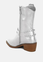 Altair Studded Harness Detail Boots-2