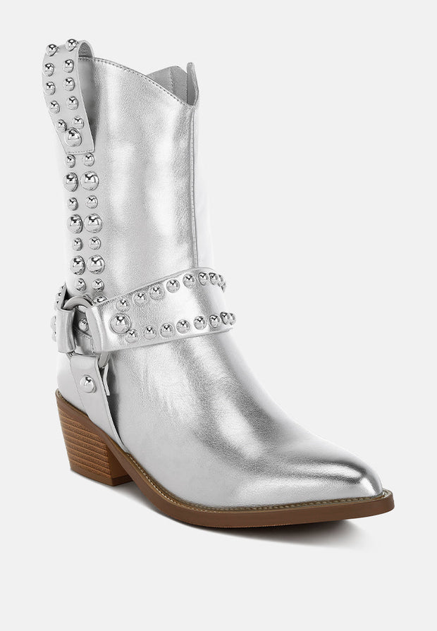 Altair Studded Harness Detail Boots-1