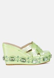 Blistronic Chunky Diamante & Rhinestone Cut-Out Sandals-6