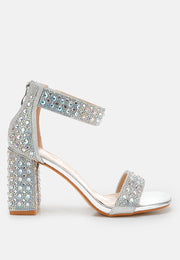 Cady Rhinestones And Sequins Block Sandals-0