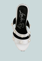 Django Pearl Embellished Wedge Sandals-3