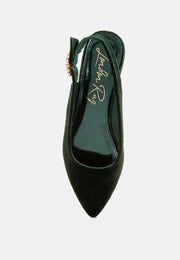 Dolan Velvet Slingback Flat Sandals-3