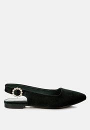 Dolan Velvet Slingback Flat Sandals-0