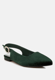 Dolan Velvet Slingback Flat Sandals-1