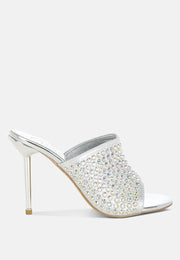 Farasha AB Rhinestone Slip-On Stiletto Heels-0