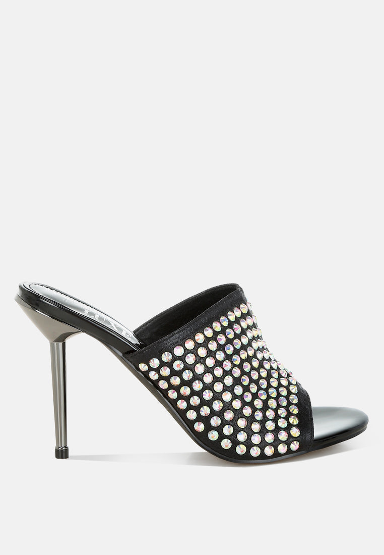 Farasha AB Rhinestone Slip-On Stiletto Heels-5