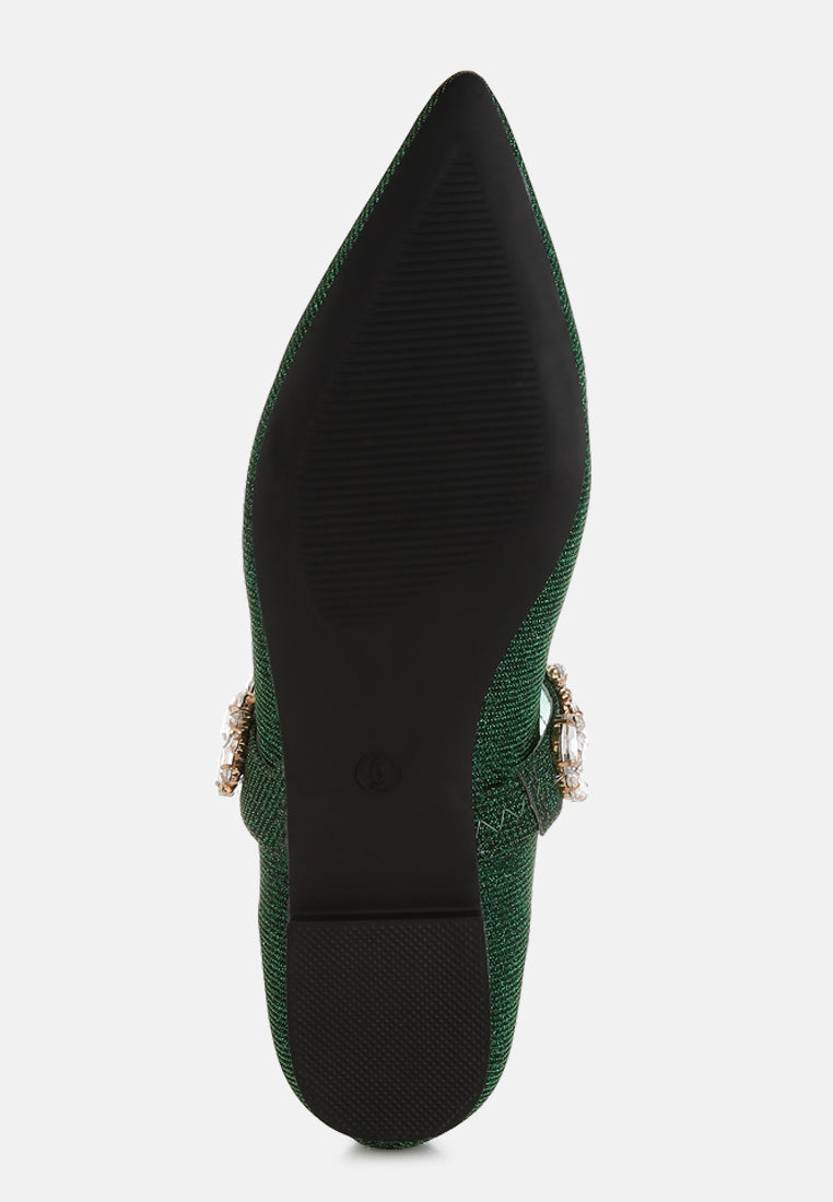 Flavia Diamante Brooch Glitter Ballerinas-4