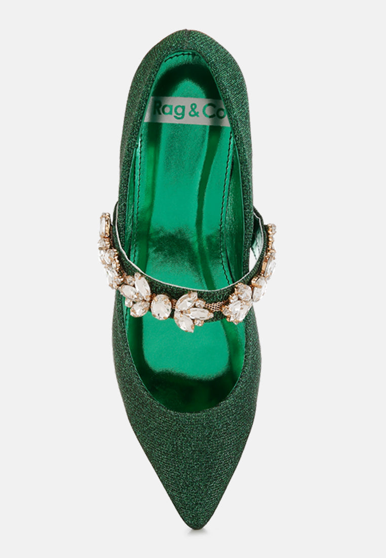 Flavia Diamante Brooch Glitter Ballerinas-3