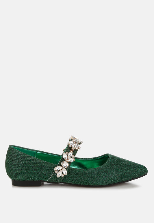 Flavia Diamante Brooch Glitter Ballerinas-0