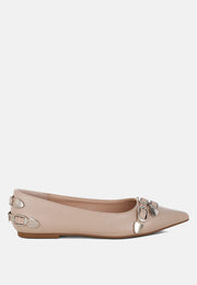 Golini Belt Buckle Detail Ballerinas-5
