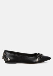 Golini Belt Buckle Detail Ballerinas-7