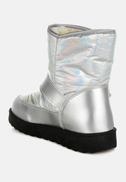 Jammy Buckle Strap Puffy Ankle Boots-2