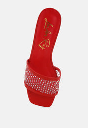 Kenzia Rhinestone Studded Slip-On Heels-3