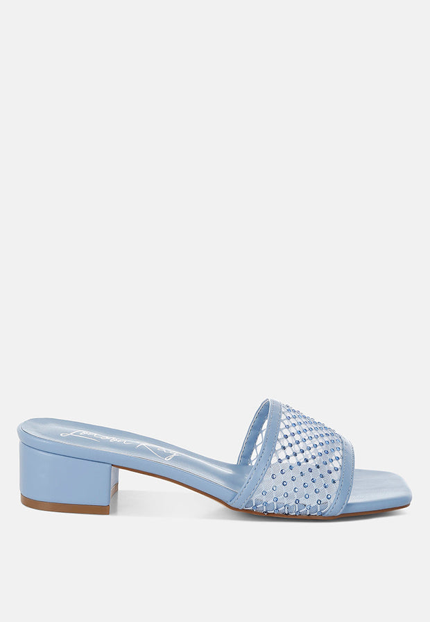 Kenzia Rhinestone Studded Slip-On Heels-5