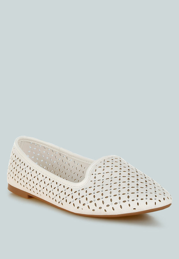Kyrie Cut Out Detail Ballerinas-1