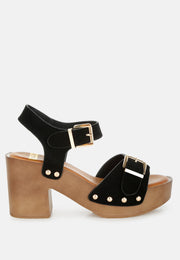 Lhasa Real Suede Leather Clog Sandals-2