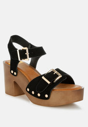 Lhasa Real Suede Leather Clog Sandals-3