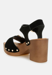 Lhasa Real Suede Leather Clog Sandals-4