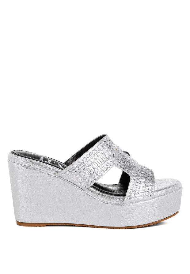 Marnier Diamante & Rhinestone Detail Cut-Out Sandals-0
