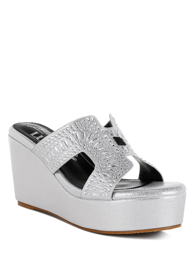 Marnier Diamante & Rhinestone Detail Cut-Out Sandals-2