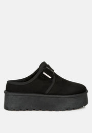 Mayfield Buckle Strap Fur Platform Classic Slip-On-5