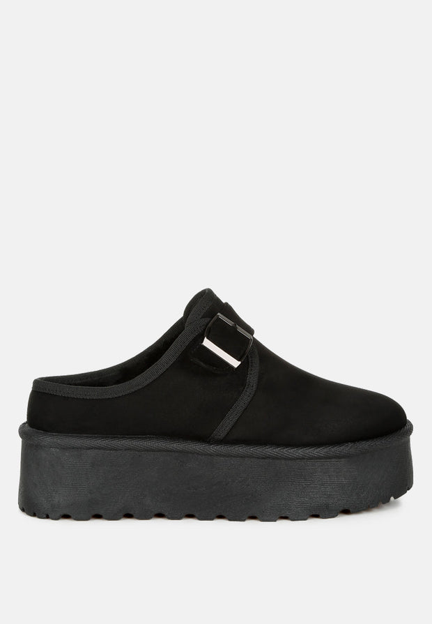Mayfield Buckle Strap Fur Platform Classic Slip-On-5