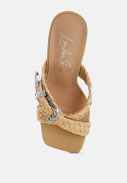 Nimaya Braided Criss-Cross Strap Sandals-3