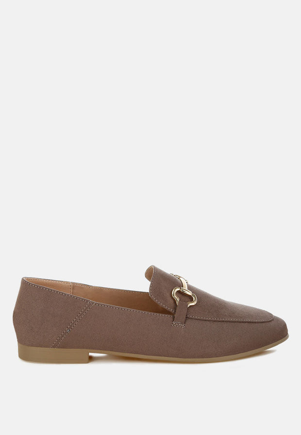Noltas Horsebit Embellished Flat Loafers-8