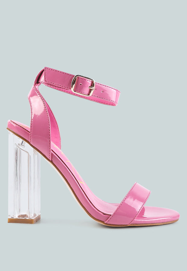 Poloma Clear Block Heel Party Sandals-5