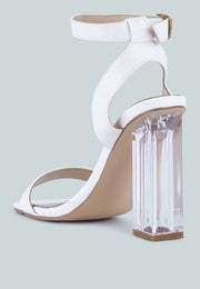 Poloma Clear Block Heel Party Sandals-3