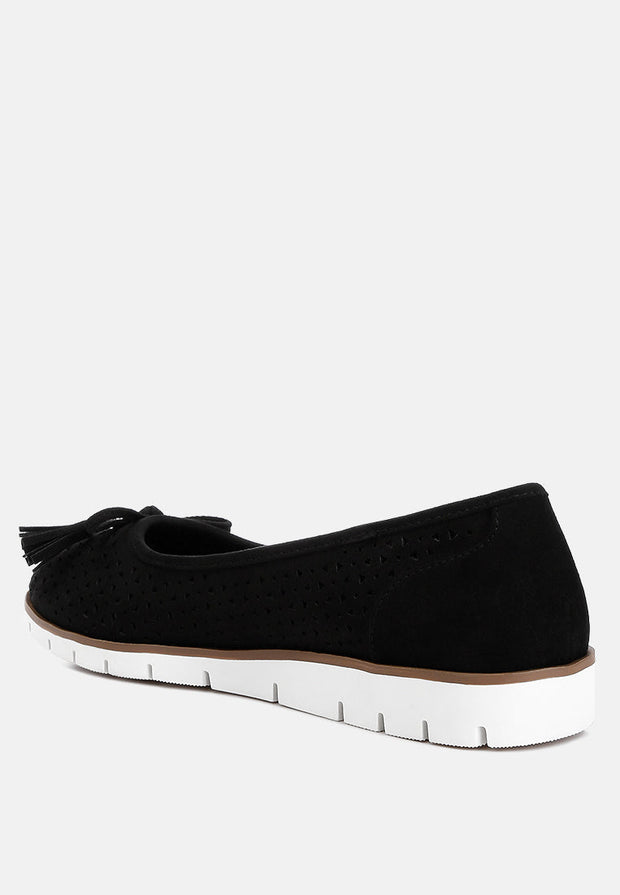 Pacer Perforated Leather Ballerinas-2
