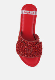 Pipa Big Bow Beaded Flats-4