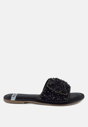 Pipa Big Bow Beaded Flats-6